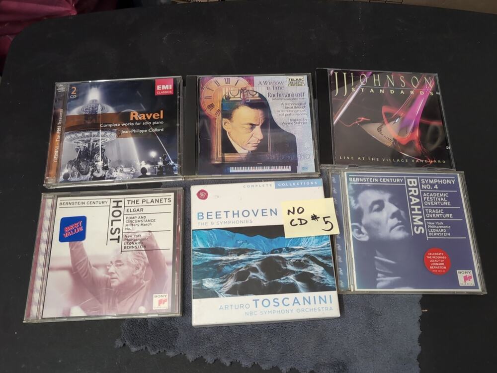 Lot CD Classical Piano Ravel Beethoven Bernstein JJ Johnson Rachmaninoff Brahms